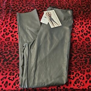 Naked Wardrobe Black Faux Leather Leggings